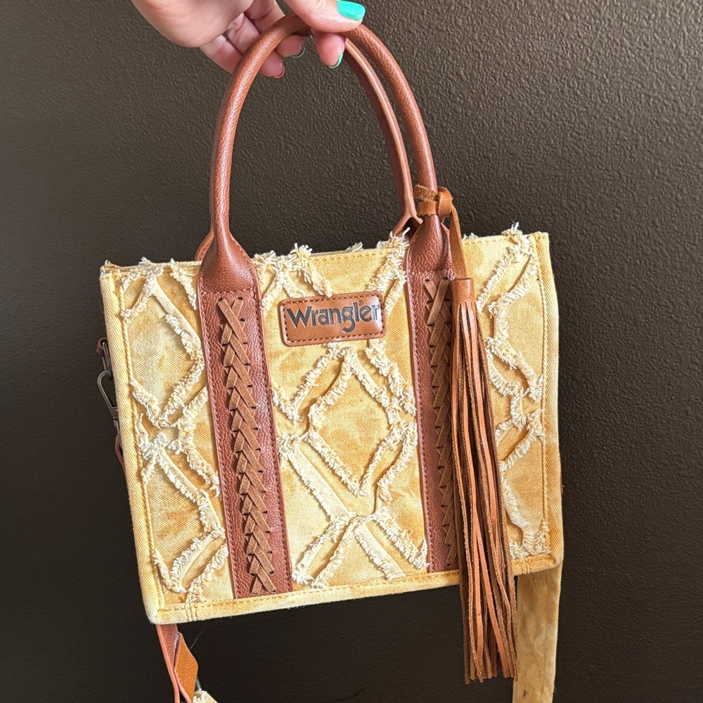 Wrangler Yellow and Brown Women's Satchel